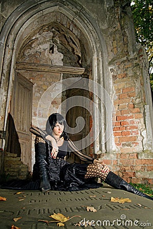 Goth girl Stock Photo