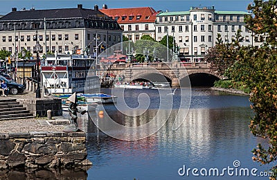 Gothenburg Canal Sweden Editorial Stock Photo