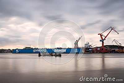 Gothenburg shipyard. Editorial Stock Photo
