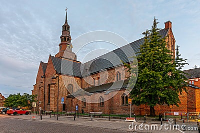 The gothic Abbey church of St. Peter in red brick Editorial Stock Photo