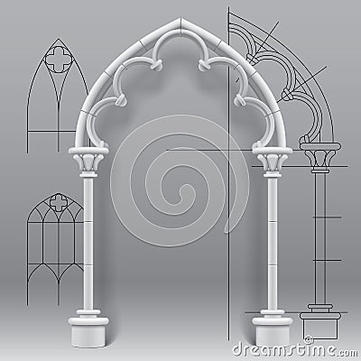 Gothic arch Vector Illustration