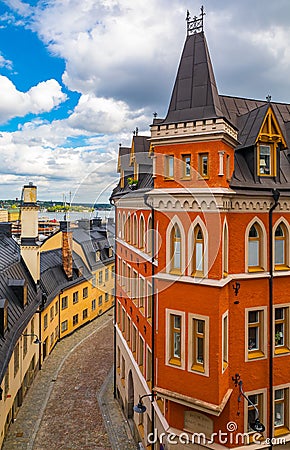 Bellmansgatan 1, building with apartment of Mikael Blomkvist, ch Stock Photo