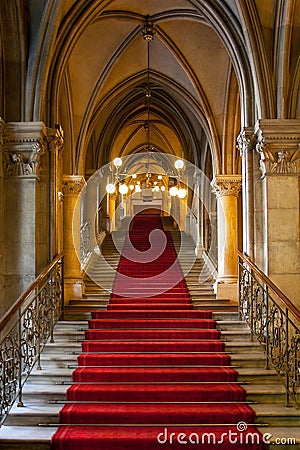 Gothic castle interior Stock Photo