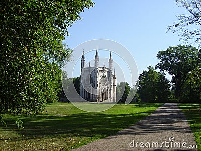 Gothic chapel in peterhof Stock Photo