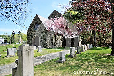 Gothic Chapel In Spring Stock Photo