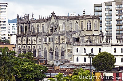 Gothic Church at Pereira, Colombia Stock Photo