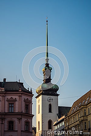 Church of Saint James or Kostel Svateho Jakuba in Brno, Czech Republic Stock Photo