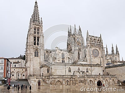 Gothic Dome of Burgos Cathedra Stock Photo