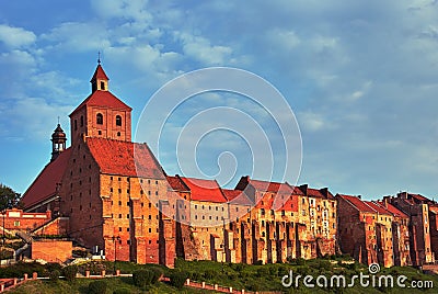 Gothic granaries Grain brick in Grudziadz Stock Photo