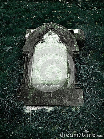 Gothic Grave stone with clear space for text Stock Photo
