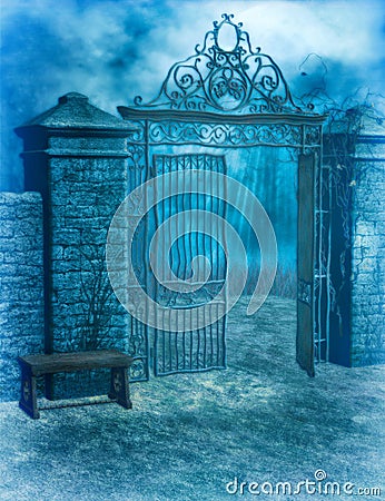 Gothic Graveyard Stock Photo