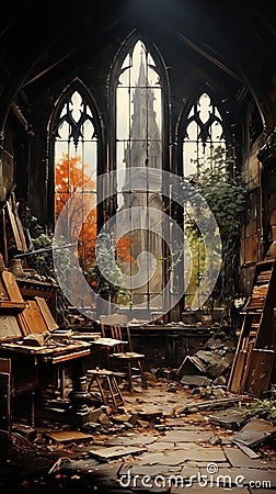 Gothic Revival Background Selective Focus Stock Photo