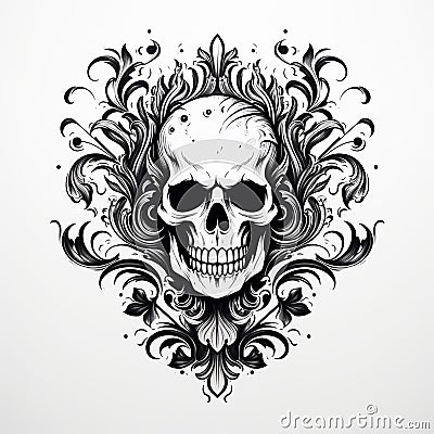 Gothic Skull Design Stock Photo