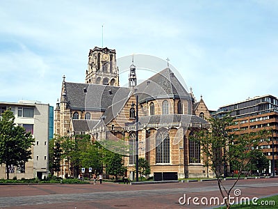Gothic st Laurens church in Rotterdam Editorial Stock Photo