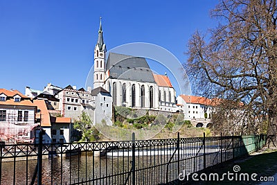 St Vitus church, Cesky Krumlov town UNESCO, South Bohemia, Czech republic, Europe Stock Photo