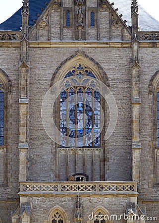 Gothic stained window Stock Photo