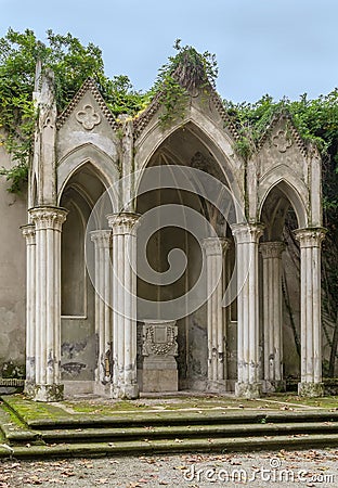 Gothic temple in Villa Celimontana, Rome Stock Photo