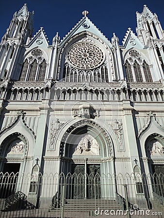 Gothic Templo Expiatorio facade Stock Photo