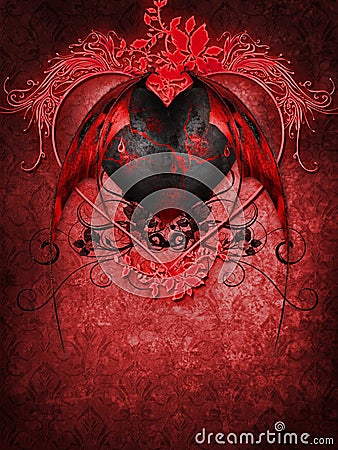 Gothic Valentine heart Stock Photo