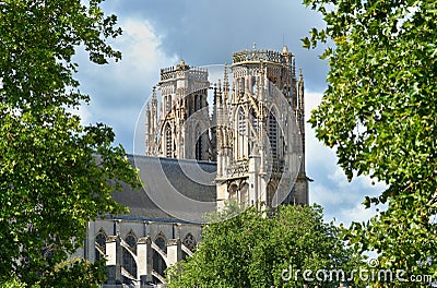 Gotic cathedral in Toul, France Stock Photo