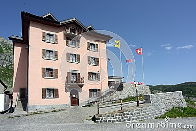 Gotthard hostel, Ticino, Switzerland Stock Photo