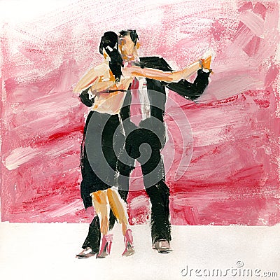 Gouache tango Stock Photo