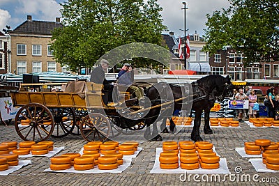 Gouda Cheese Market Editorial Stock Photo