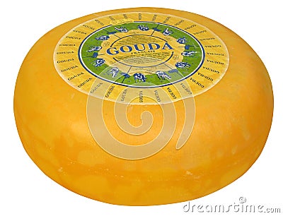 Gouda cheese, whole Editorial Stock Photo