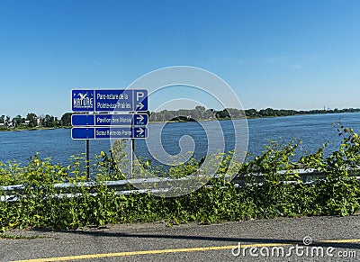 Gouin Boulevard street sign Editorial Stock Photo