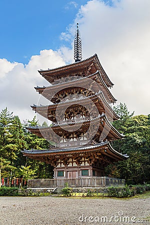 Goujonoto Pagoda at Daigo-ji Temple in Kyoto Stock Photo