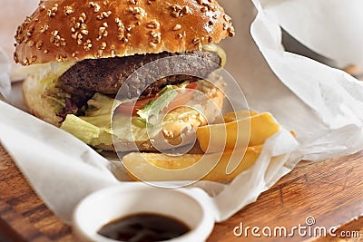 Gourmet burger Stock Photo