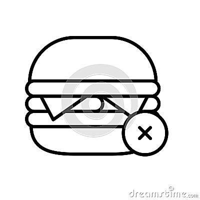 Gourmet burger grilled meat and cheese Vector Illustration