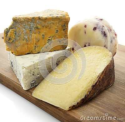 Gourmet Cheese Assortment Stock Photo