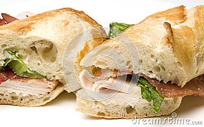 Gourmet chicken sandwich Stock Photo