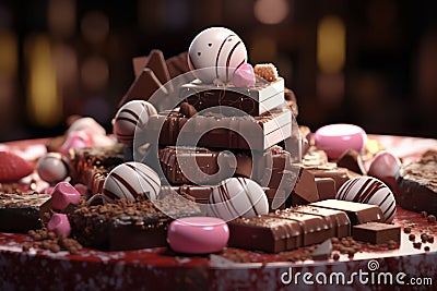 Gourmet Chocolate and Confectionery Gifts Stock Photo