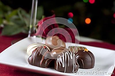 Gourmet Chocolates Stock Photo