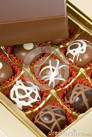 Gourmet Chocolates Stock Photo