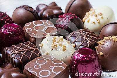 Gourmet Chocolates Stock Photo