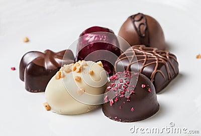 Gourmet Chocolates Stock Photo