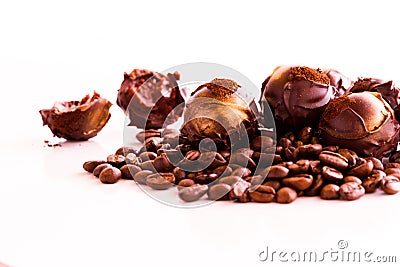 Chocolate truffles Stock Photo