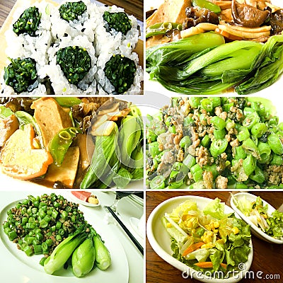 Gourmet food collage Stock Photo