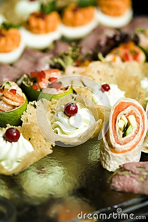 Gourmet food for parties Stock Photo