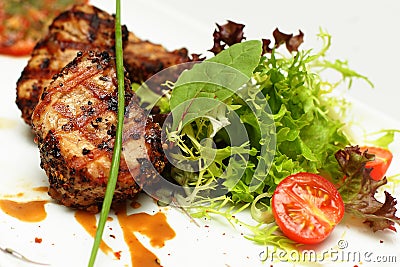 Gourmet food, restaurant meat Stock Photo