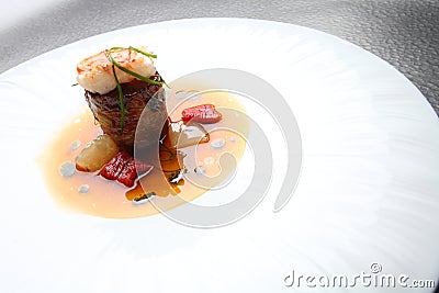 Gourmet food shrimp meat Stock Photo