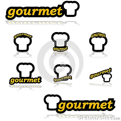 Gourmet icons Vector Illustration