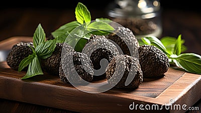 Gourmet Ingredient Black Truffles Sought After By Chefs Stock Photo