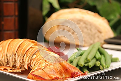 Gourmet Lobster dinner Stock Photo