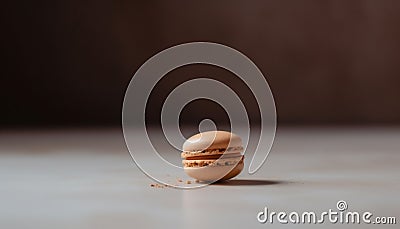 Gourmet macaroon ball on wooden table indulgence generated by AI Stock Photo