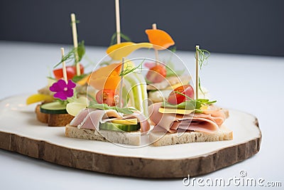 gourmet sandwich platter for a business lunch Stock Photo