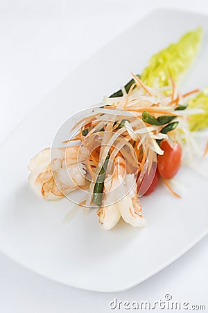 Gourmet Seafood Dish Stock Photo